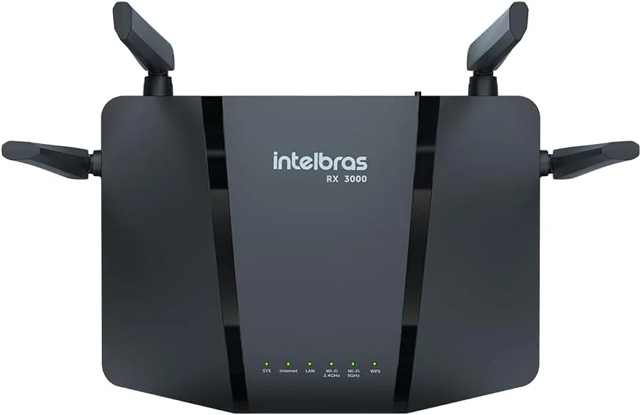 10 Melhores Roteadores WiFi de 2025 Roteador de cor preta da marca Intelbras. Esse aparelho é Wifi e possui 4 antenas