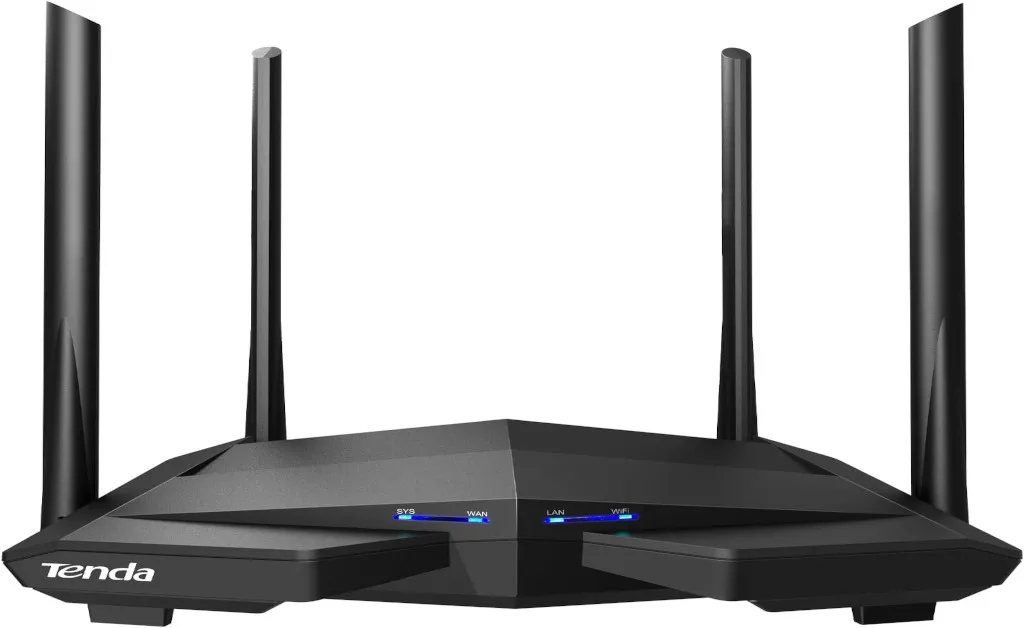 10 Melhores Roteadores WiFi de 2025 Roteador preto de 4 antenas de marca Tenda. Roteador Tenda Wi-Fi AC 1200Mbps (AC10)