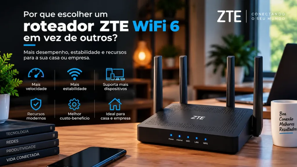 roteador ZTE WiFi 6 Por que escolher um roteador ZTE WiFi 6