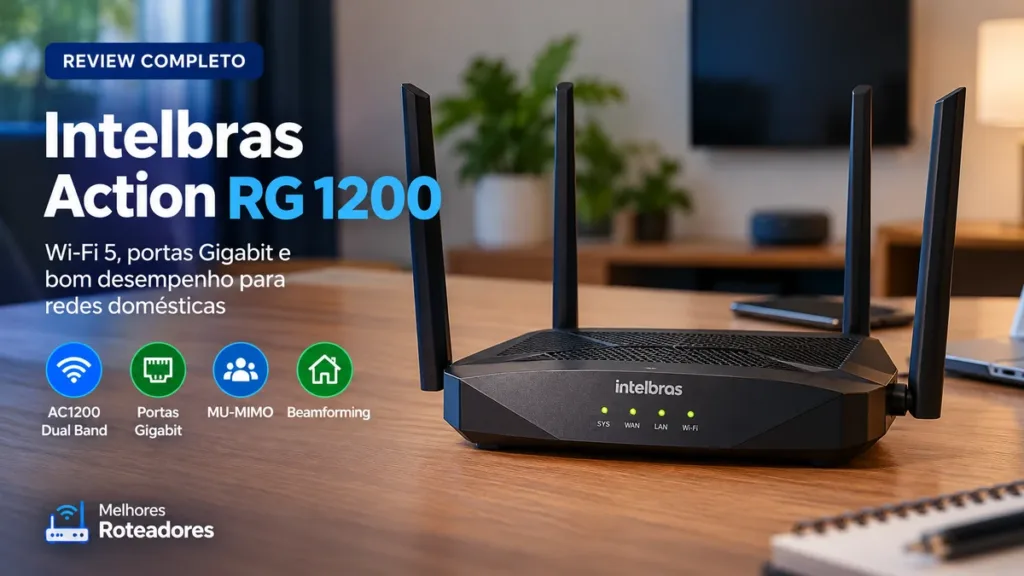 Roteador Intelbras Action RG 1200 Wi-Fi 5 AC1200