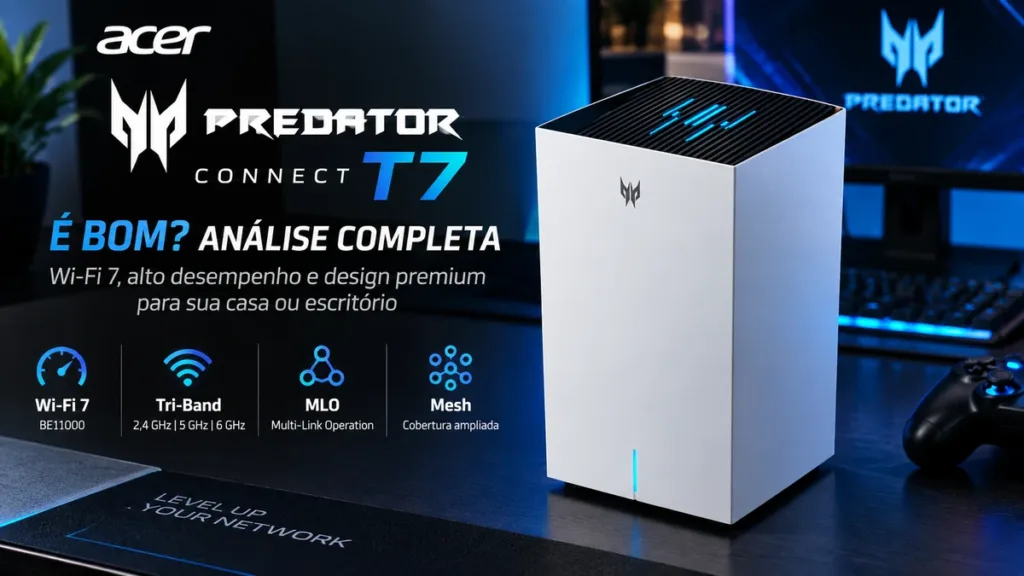 Acer Predator Connect T7 roteador Mesh Wi-Fi 7 BE11000