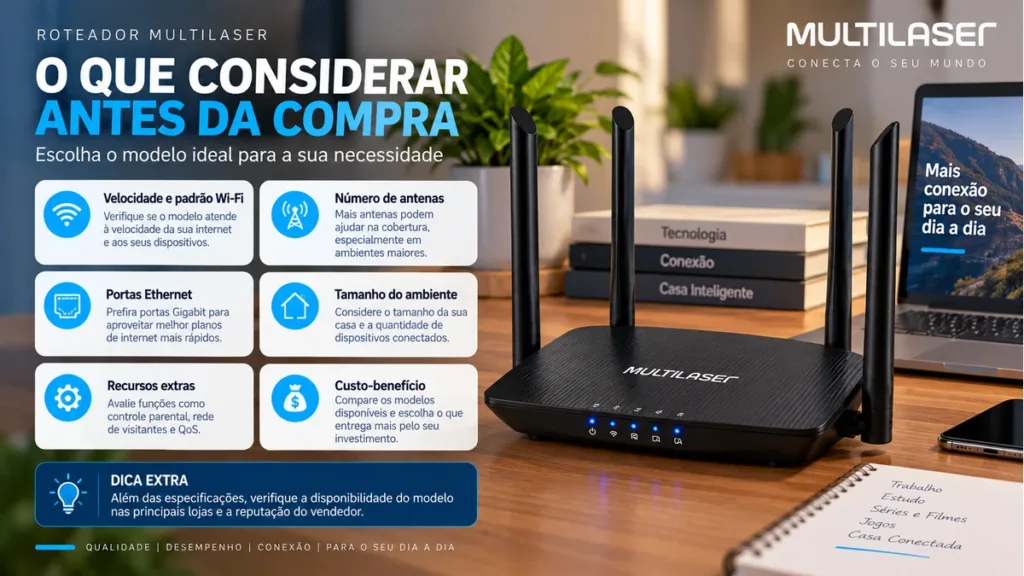 Como escolher um roteador Multilaser para sua rede