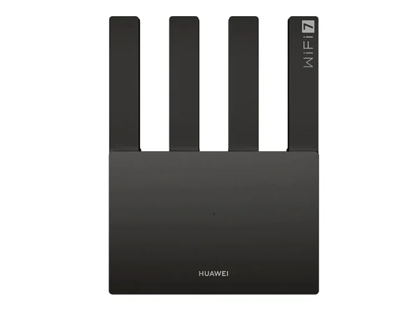 Início Roteador Huawei WiFi BE3 Wi-Fi 7 preto com quatro antenas